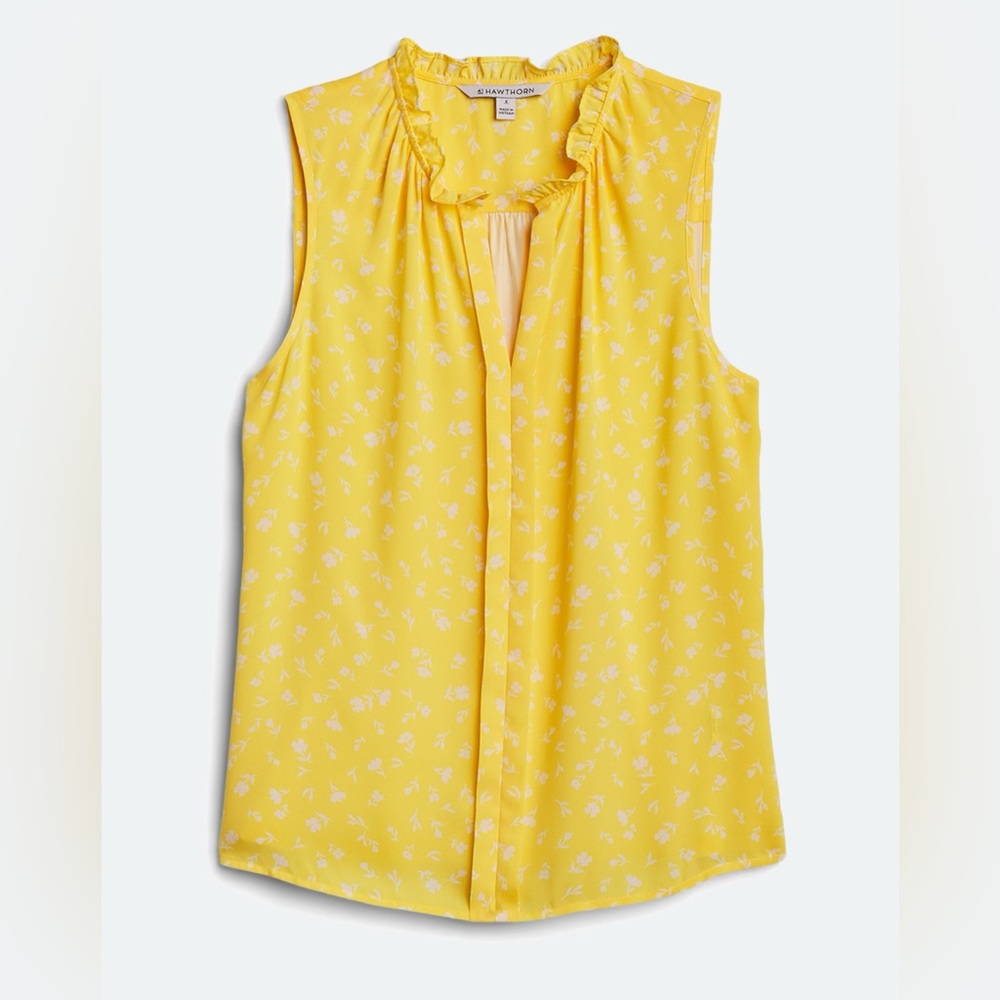 41 Hawthorn Sunny Yellow Sleeveless Blouse